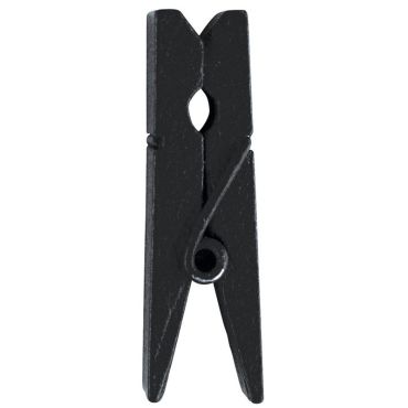 24 Mini Pinces en Bois - Noir