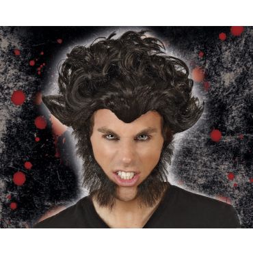 Perruque de Loup-Garou avec Favoris Perruque de Loup-Garou avec Favoris
