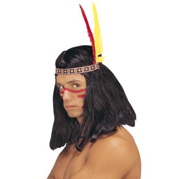 Accessoire de Déguisement Bandeau Indien 2 Plumes