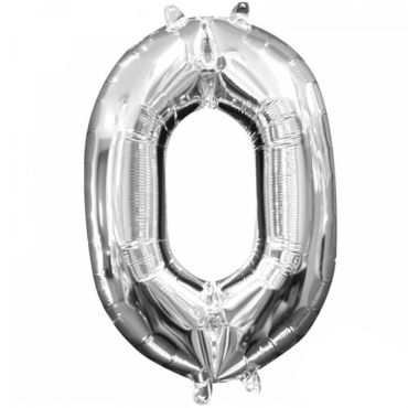 Ballon à Air - Chiffre "0" - Argent