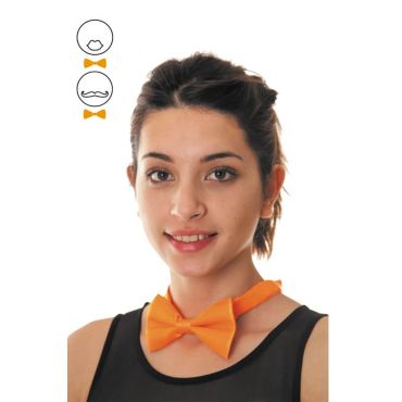 Véritable noeud papillon - Orange fluo Véritable noeud papillon - Orange fluo