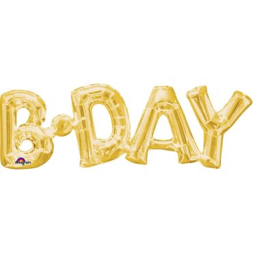 Ballon à air "Bday" – Or