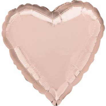Ballon à air Coeur Métallique Rose Cuivré Ballon à air Coeur Métallique Rose Cuivré