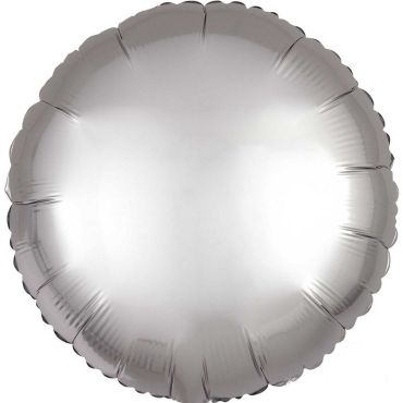 Ballon Hélium Rond Satiné Argent Ballon Hélium Rond Satiné Argent