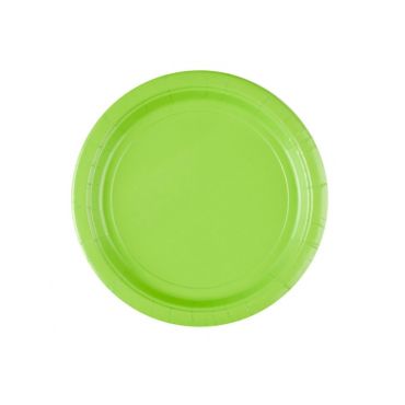 8 Assiettes en Carton Vertes Kiwi - 23 cm