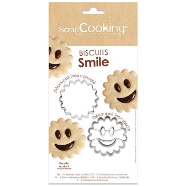 Set de 2 emporte-pièces en inox pour biscuits souriants festonnés | jourdefete.com Set de 2 emporte-pièces en inox pour biscuits souriants festonnés | jourdefete.com