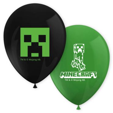 Gonflez ces ballons verts ou noirs avec un Creeper imprimé lors de l'anniversaire de votre enfant | jourdefete.com Gonflez ces ballons verts ou noirs avec un Creeper imprimé lors de l'anniversaire de votre enfant | jourdefete.com