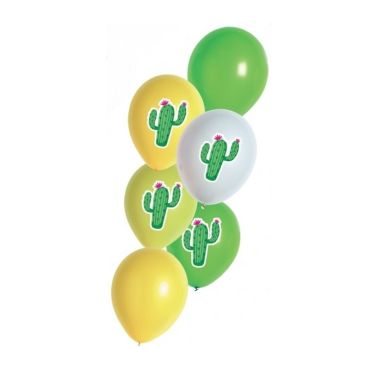 6 Ballons de Baudruche Cactus 6 Ballons de Baudruche Cactus
