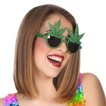 Lunettes Feuilles de Cannabis Brillantes Lunettes Feuilles de Cannabis Brillantes