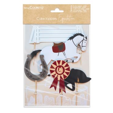 Cake toppers équitation avec cheval, fer à cheval et rosette pour une décoration de gâteau originale | jourdefete.com Cake toppers équitation avec cheval, fer à cheval et rosette pour une décoration de gâteau originale | jourdefete.com