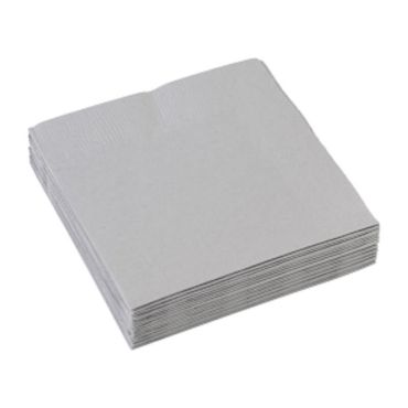 Sachet de 20 serviettes cocktail - Gris