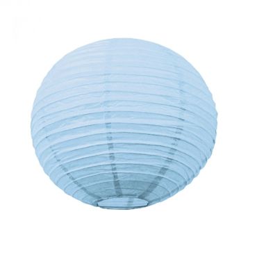 Lanterne Japonaise en Papier Bleu Ciel - 35 cm Lanterne Japonaise en Papier Bleu Ciel - 35 cm