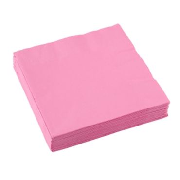 Sachet de 20 serviettes - Rose Tendre Sachet de 20 serviettes - Rose Tendre