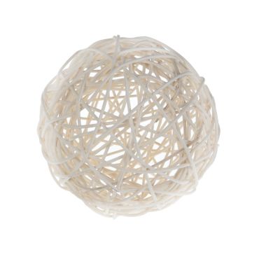 Grande Boule en Rotin Blanche Grande Boule en Rotin Blanche