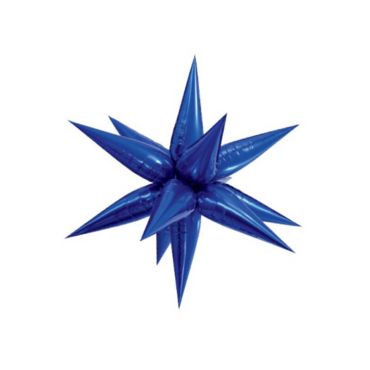 Ballon étoile à 12 branches Glitz Starburst 70 cm – Bleu
