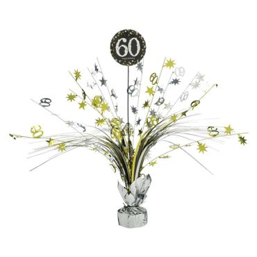 Centre de Table Palmier 60 Ans - Argent / Or Centre de Table Palmier 60 Ans - Argent / Or