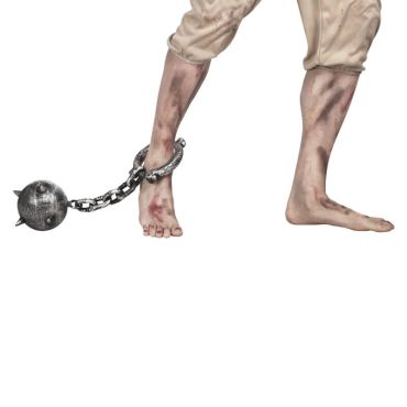 Chaine de prisonnier et son boulet pointu - 55 cm Chaine de prisonnier et son boulet pointu - 55 cm