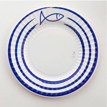 8 Assiettes en Carton - Navy Bleu 27 cm 8 Assiettes en Carton - Navy Bleu 27 cm