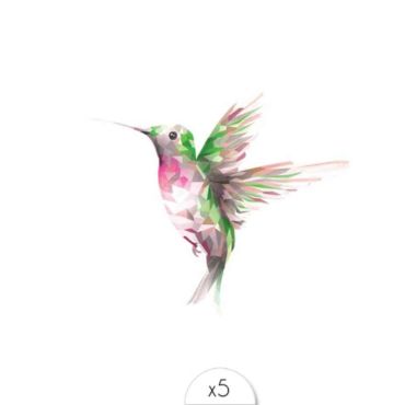 Sachet de 5 tatouages éphémères – Colibri Sachet de 5 tatouages éphémères – Colibri