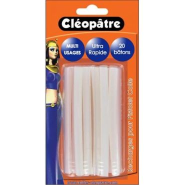 Blister de 20 recharges pour pistolet à colle - Cléopâtre Blister de 20 recharges pour pistolet à colle - Cléopâtre