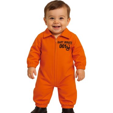Combinaison orange de déguisement de bébé prisonnier avec inscription humoristique Baby Inmate | jourdefete.com Combinaison orange de déguisement de bébé prisonnier avec inscription humoristique Baby Inmate | jourdefete.com