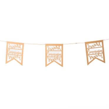 Guirlande de Fanions "Communion" en Kraft 