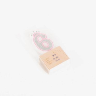 Bougie d'Anniversaire Chiffre 6 « Princesse » Bougie d'Anniversaire Chiffre 6 « Princesse »