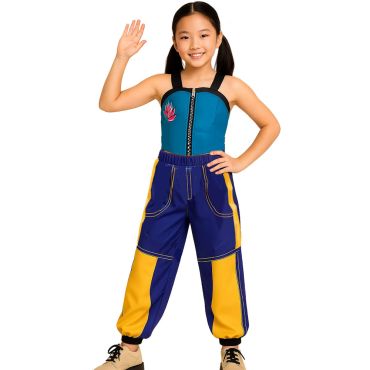 Déguisement K-Pop fille avec pantalon bicolore et haut zippé moderne | jourdefete.com Déguisement K-Pop fille avec pantalon bicolore et haut zippé moderne | jourdefete.com