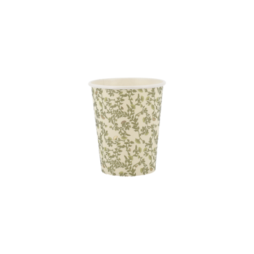 Gobelets Botanica Verde 255 ml crème, pistache et or | jourdefete.com