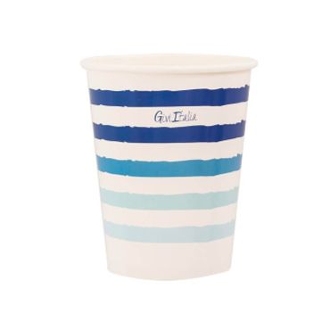 8 Gobelets en Carton - On The Blue | jourdefete.com