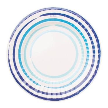 8 Grandes Assiettes en Carton - On the Blue | jourdefete.com