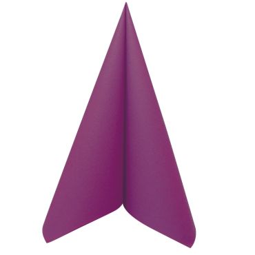 50 Serviettes Voie Sèche - Aubergine