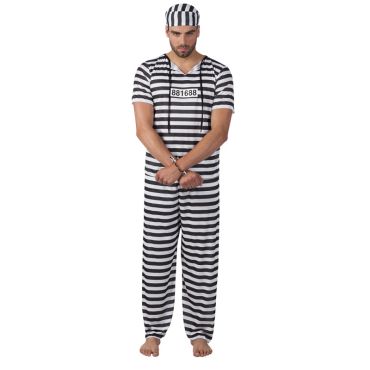 Déguisement de Prisonnier Homme - Taille Unique Déguisement de Prisonnier Homme - Taille Unique
