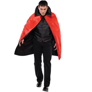 Cape de Vampire Réversible Rouge et Noire Adulte Cape de Vampire Réversible Rouge et Noire Adulte