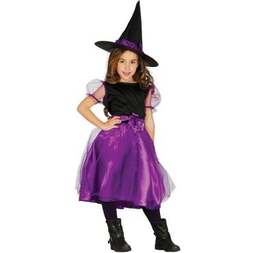 Déguisement pour Fille Sorcière Violette - Taille au Choix