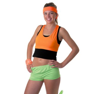 Brassière Fluo Orange Femme - Taille Unique Brassière Fluo Orange Femme - Taille Unique