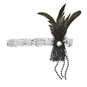 Bandeau Charleston Sequins et Plumes
