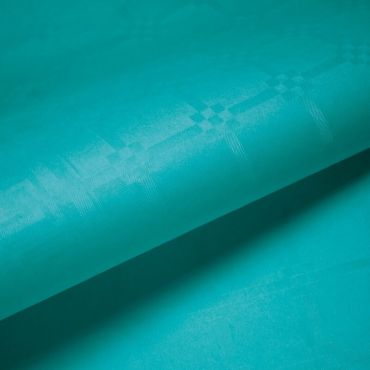 Rouleau de Nappe Damassé Turquoise 25 m Rouleau de Nappe Damassé Turquoise 25 m