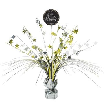 Centre de table « Joyeux Anniversaire » - or Centre de table « Joyeux Anniversaire » - or