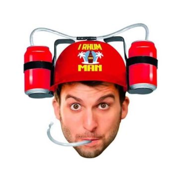 Casque Anti Soif - I RHUM MAN - rouge | jourdefete.com Casque Anti Soif - I RHUM MAN - rouge | jourdefete.com