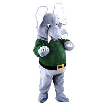 Mascotte Eléphant Pull Vert Mascotte Eléphant Pull Vert