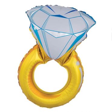 Ballon Métallique Hélium - Bague en Diamant | jourdefete.com