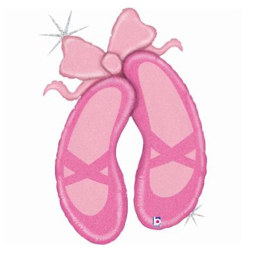 ballon aluminium scintillant chaussons de danse de 102 cm | jourdefete.com ballon aluminium scintillant chaussons de danse de 102 cm | jourdefete.com