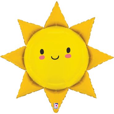 Ballon soleil sourire jaune 31 pouces pour déco estivale ou anniversaire | jourdefete.com Ballon soleil sourire jaune 31 pouces pour déco estivale ou anniversaire | jourdefete.com