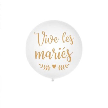 Ballon Géant - 1 m - Vive les mariés | jourdefete.com Ballon Géant - 1 m - Vive les mariés | jourdefete.com