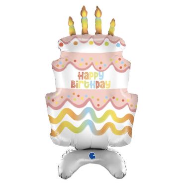 ballon aluminium gâteau d'anniversaire à poser de 97 cm | jourdefete.com ballon aluminium gâteau d'anniversaire à poser de 97 cm | jourdefete.com