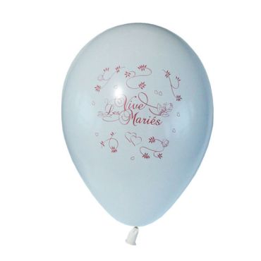 10 Ballons Vive les Mariés Couleur Blanc 10 Ballons Vive les Mariés Couleur Blanc