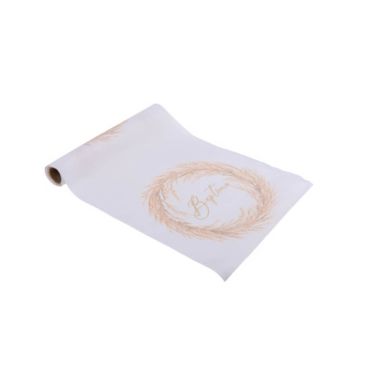 chemin de table en tissu bapteme pampa | jourdefete.com chemin de table en tissu bapteme pampa | jourdefete.com