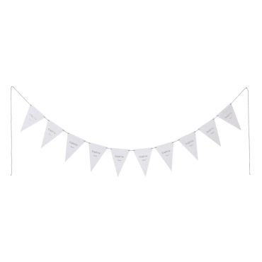 Guirlande baptême papier effet lin et or avec fanions décoratifs | jourdefete.com Guirlande baptême papier effet lin et or avec fanions décoratifs | jourdefete.com