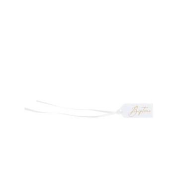 10 Étiquettes Baptême Jolis Brins Blanches et Ruban Satin Blanc | jourdefete.com